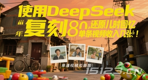 使用DeepSeek复刻80后童年,还原儿时回忆,单条视频收入几张