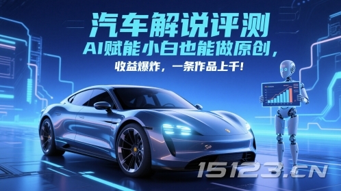 抖音汽车解说评测赛道，AI赋能小白也能做原创，收益爆炸，一条作品上千