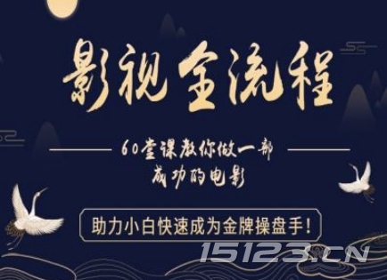 【影视全流程】教你做一部成功的电影,助力小白快速成为金牌操盘手