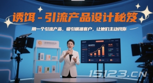诱饵-引流产品设计秘笈,用一个引流产品,吸引精准客户,让他们主动找你
