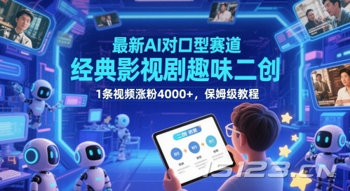 最新AI对口型赛道，经典影视剧趣味二创，1条视频涨粉4000+，保姆级教程