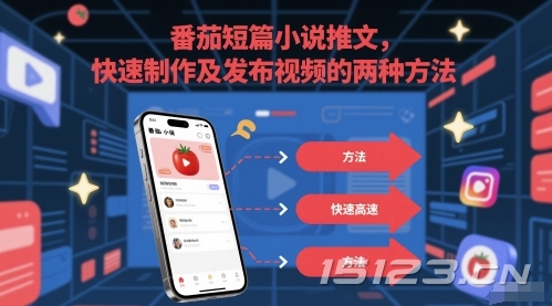 番茄短篇小说推文，快速制作及发布视频的两种方法
