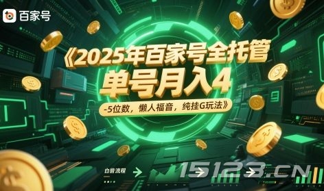 2025年百家号全托管,单号月入4-5位数,懒人福音,纯挂G玩法【揭秘】