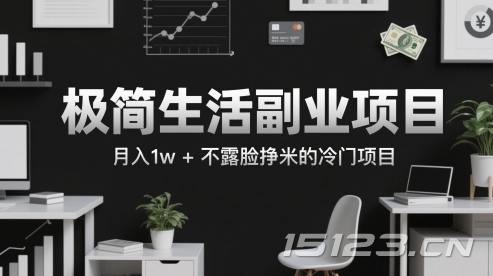 极简生活副业项目，月入1w+不露脸挣米的冷门项目