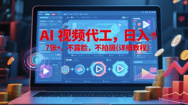AI视频代工,日入7张+,不露脸,不拍摄(详细教程)